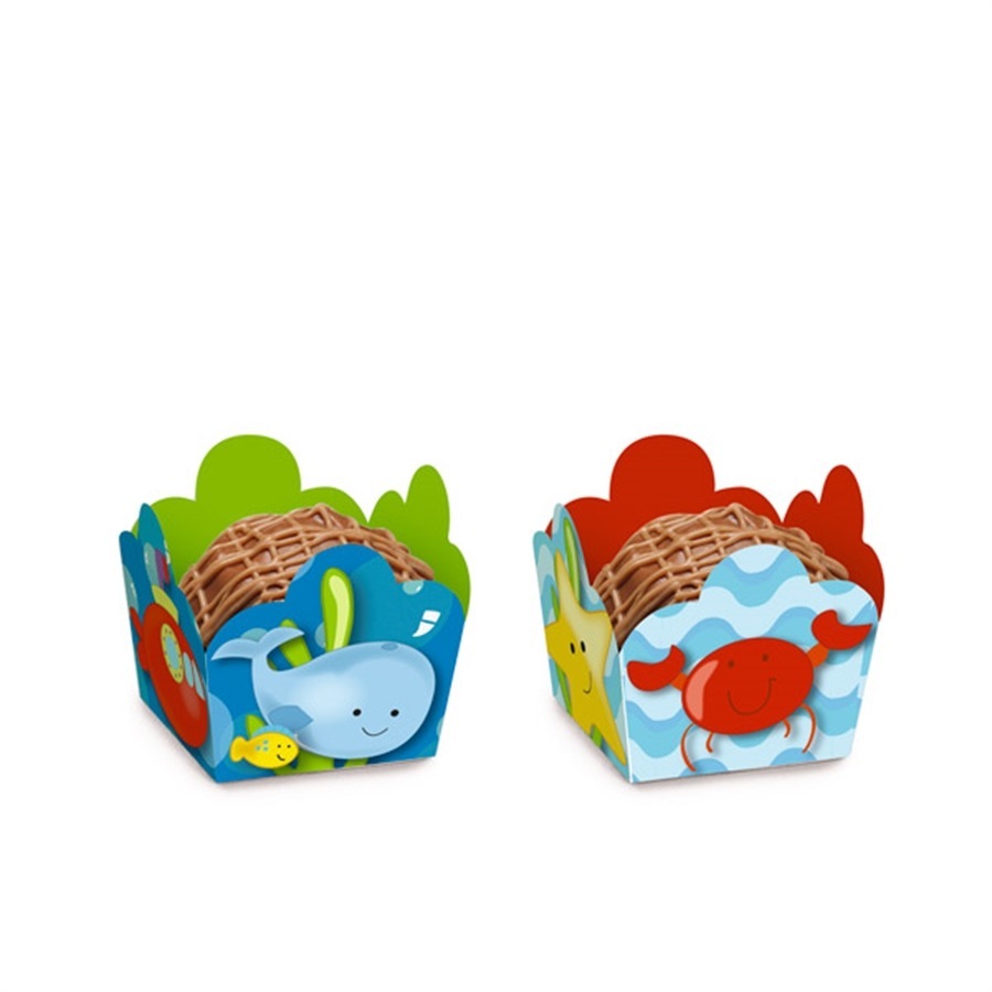 Forminha para Doce Cachepot Compose Fundo do Mar 24 Unidades